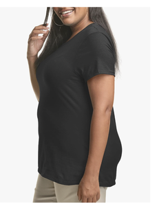 Camiseta de Manga Corta con Cuello Redondo para Mujer, Talla Grande, Venta al por Mayor de Fábrica de Bangladesh, Logotipo Personalizado, Nuevo, Servicio OEM, Tops de Algodón - Product Image 6