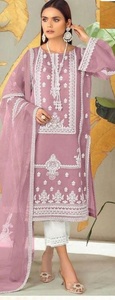 New Pakistani Heavy Georgette With <b>Kurtis</b> with Cotton Stretchable Pent and Gorgette Embroidery Designer Dupatta - Product Image 3
