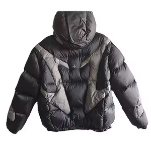 Chaqueta acolchada ligera de gran tamaño con capucha cálida para hombre, impermeable, a prueba de viento, suministro de fábrica personalizado para invierno - Product Image 2
