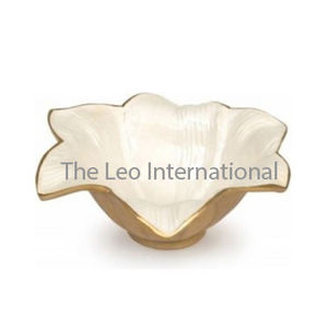 ชามอลูมิเนียมทรงกลมสีน้ำตาลวัสดุไม้สไตล์แฟนซีชามตกแต่งบ้านทันสมัย - Product Image 2