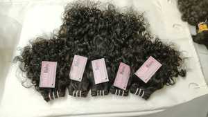 Cheveux humains vierges de qualité supérieure, 100 grammes, vague d'eau indienne, vague profonde, naturellement lisses, bouclés crépus, non traités, fournisseur - Product Image 6