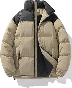 เสื้อแจ็คเก็ตพัฟเฟอร์ลำลองสำหรับผู้ชาย ระบายอากาศได้ดี แห้งเร็ว กันน้ำ กันลม น้ำหนักเบา เหมาะสำหรับฤดูหนาว มีซิปปิดด้านหน้าพร้อมโลโก้ - Product Image 4