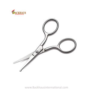 Meilleure qualité nez oreille ciseaux lames droites pointe arrondie 3.5 "ciseaux de coupe de nez en acier inoxydable pour la beauté - Product Image 4