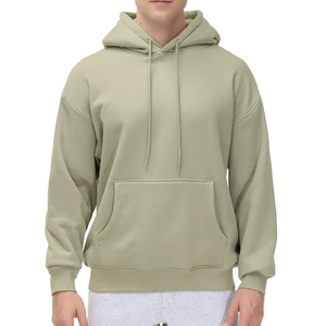 OEM Logo personnalisé unisexe broderie coton polaire imprimé hommes pull-over plaine polaire sweat à capuche - Product Image 3