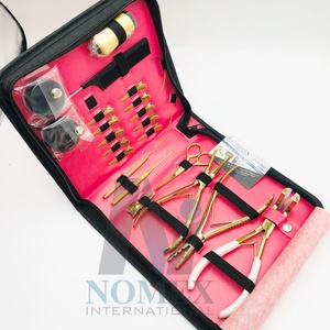 Professional Nomex International Hair Extension Tools Kit Gold Surgical Grade Stainless Steel Clamp <b>Plier</b> Tape <b>Plier</b> 10 <b>Set</b> - Product Image 5