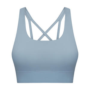 Seamless <b>Racerback</b> Gym Sports <b>Bra</b> Comfortable Quick Dry Lightweight Stretchable Fitness Sport <b>Bra</b> - Product Image 4