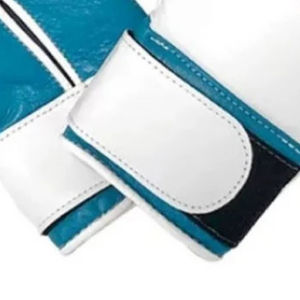 Gants de boxe professionnels en cuir blanc et bleu ciel, avec fermeture velcro au poignet, pour l'entraînement et le sparring, pour hommes et femmes - Product Image 6