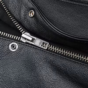 Transpirable estilo caliente Biker hombres cuero genuino cintura abrigo alta calidad cuero Real bicicleta de calle alta calidad cuero hombres chaleco - Product Image 5