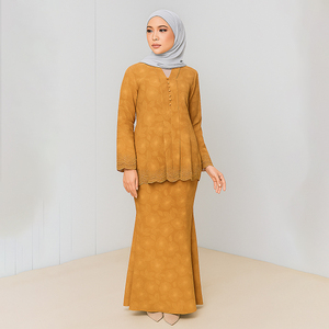 ชุด Baju kurung อิสลามสองชิ้นขนาดพิเศษเสื้อผ้าสำหรับงานปาร์ตี้จากมาเลเซีย - Product Image 4