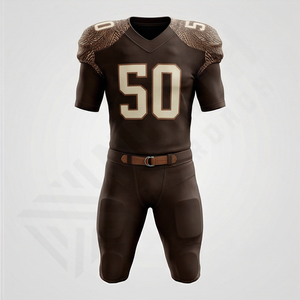 Uniforme de football américain sur mesure à forte demande, respirant, structure renforcée, manches courtes, ensemble de performance pour équipe - Product Image 1