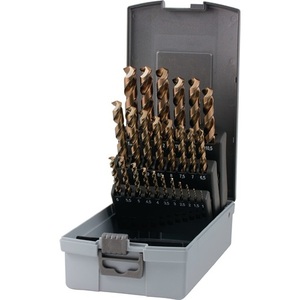 RUKO 25-Piece Spiral Drill Bit Set DIN 338 UNI HSS-Co5 0.5 mm Nominal 1-13 Plastic <b>Case</b> - Product Image 1