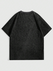 เสื้อยืดผู้ชายผ้าฝ้าย 100% ซักแบบ Stone Wash/ Acid Wash พิมพ์ลายตามสั่ง ระบายอากาศได้ดี เป็นมิตรกับสิ่งแวดล้อม เหมาะสำหรับใส่ในช่วงฤดูร้อน - Product Image 2