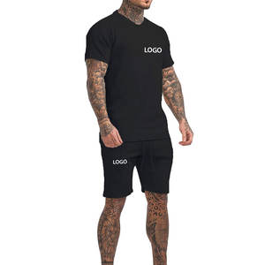 Conjunto Deportivo de Dos Piezas para Hombre con Logotipo Personalizado, Verano, 100% Algodón, Transpirable, Pantalones Cortos y Camiseta, Venta al Por Mayor - Product Image 6