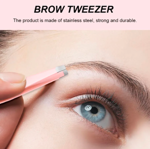 2Pcs Kit d'extension de faux cils en acier inoxydable Volume Precision Tweezers Travel Pointed Eyelash Tweezers for Lash Extension - Product Image 5