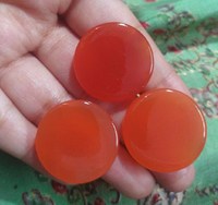 Bracelet en cornaline orange naturelle polie, taille brillant ronde personnalisée, qualité supérieure, pierre de naissance, pour la fabrication de bijoux