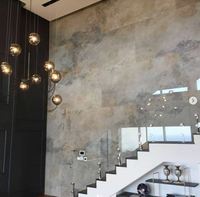 Revêtement mural en pierre d'ardoise naturelle mince et flexible de qualité supérieure, translucide, pour intérieur/extérieur, garantie 5 ans+, CE/ISO9001