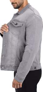 Veste en jean vintage pour homme de qualité supérieure du meilleur fournisseur, nouvelle collection printemps, en polyester, élégante, respirante, imperméable et à séchage rapide - Product Image 4