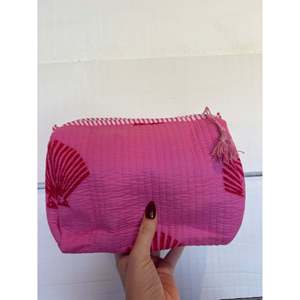 Medium Capacity Durable Cotton Fabric Soft Handle Fashion Waterproof Lining Pockets <b>Makeup</b> Cosmetic Bag Portable Striped <b>Case</b> - Product Image 5