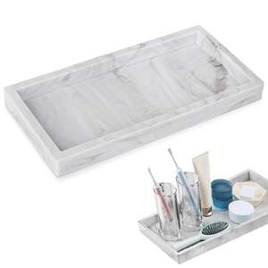 Plateau de service rectangulaire personnalisé de meilleur fournisseur Rangement décoratif pour le salon en bois, métal, verre et aluminium pour la maison - Product Image 5