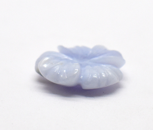 Tallas de flores de ágata de encaje azul natural, cuentas de ágata de encaje azul genuino de grado AAA, flores de ágata de encaje Vintage, 1 pieza, 20mm, 13,25 Ct - Product Image 5