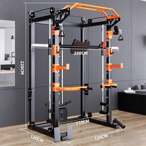 NOUVEAU Rack de musculation commercial compact, Cage Smith tout-en-un, multifonction, pour squats et bancs, équipement de gym ABS, machine de force, système de câbles croisés - Product Image 4