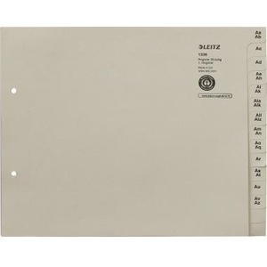 A-Z Register Leitz Extra Wide DIN <b>A4</b> 540 Sheets Grey Recycled Paper Register File <b>Folder</b> Accessories - Product Image 1