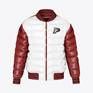 Chaqueta acolchada de gran tamaño con cremallera sólida de alta calidad, chaquetas impermeables acolchadas personalizadas cálidas para invierno - Product Image 1