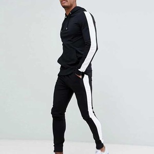 Vente en gros Nouveautés Ensembles de jogging de gymnastique pour hommes Motif solide Ensemble deux pièces avec pantalon élastique pour l'hiver Vente de survêtements grande taille - Product Image 4