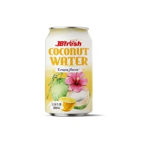 Canned Organic coconut water with lemon flavor powder No cholesterol ISO HACCP Beverage Manufacturer in Vietnam