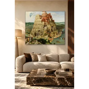 Fida Bruegel Grande tour de Babel avec port bondé, impression sur toile - Product Image 3
