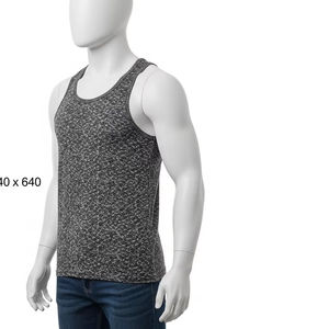 Camisetas sin mangas de poliéster con patrón sólido para hombre, camiseta ligera sin mangas para gimnasio, entrenamiento, ropa deportiva transpirable, ropa informal de verano - Product Image 5