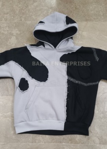 Haute qualité impression personnalisée broderie hommes panneau sweats à capuche sweat unisexe coupe et coudre Logo personnalisé pour hommes et femmes 2023 - Product Image 3