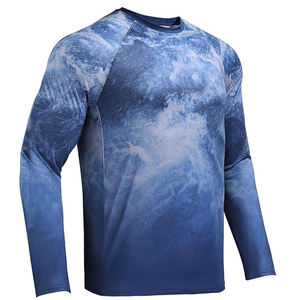 Camisetas de Pesca para Hombre, Ligeras, de Manga Larga, Compresión, Secado Rápido, UPF50+, con Estampado por Transferencia de Calor, 100% Poliéster - Product Image 1