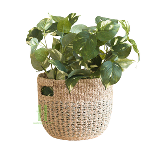 Meilleure vente d'étagère de jardinière en rotin naturel pour le salon Pots de fleurs et jardinières OEM Design personnalisé fait à la main au Vietnam - Product Image 4