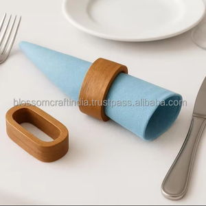 Anneau de serviette en bois de qualité supérieure, best-seller, fait à la main, qualité d'exportation, décoration de table à manger pour la maison et la cuisine - Product Image 1