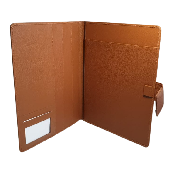 Rustic Town Leather Portfolio Organizer, Professional Business Padfolio With Notepad Holder