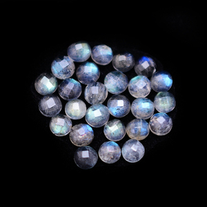 หินมูนสโตนสีรุ้งธรรมชาติขนาด4มม. 4.35cts หินสีขาวหนา3มม. จำนวน25ชิ้น - Product Image 2