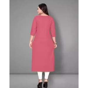 Kurti ผ้าเรยอนแบบตรงปักลายสำหรับผู้หญิงเสื้อผ้าชนเผ่ามีสไตล์ผู้จำหน่ายขายส่งของนักออกแบบสตรี Kurti - Product Image 3