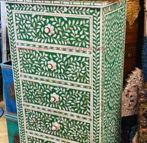 Cómoda Moderna con Incrustaciones de Hueso, Cajonera Elegante, Colección de Muebles para Dormitorio, Hotel o Apartamento, Uso en Cocina - Product Image 2