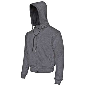 Sudadera con capucha de motorista para hombre, chaqueta de motocicleta, sudadera transpirable para montar en moto, para todo tipo de clima, blindada CE para hombro, codo y espalda - Product Image 2