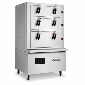 Commercial Induction Seafood Steamer Cabinet Three <b>Deck</b> 20kW 25kW 30kW for Seafood Restaurant Dim Sum Shop - Product Image 1