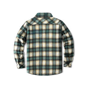 Chemise-veste en flanelle de coton doublée de sherpa pour homme, à carreaux, boutonnée, chaude, veste d'hiver pour homme avec poche poitrine, polaire doux - Product Image 2