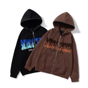 Fabricant Logo personnalisé Haute qualité Impression 3d Puff Sweats à capuche unisexe avec fermeture éclair complète doublée de satin de soie Imprimé 3D Hoodie Puff - Product Image 3