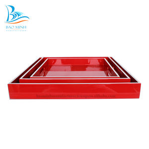 Haute qualité fait à la main Vietnam laque plateau ensemble décoration de la maison laque - Product Image 3