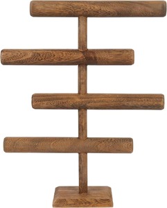 Support à bijoux en bois de style unique parfait pour afficher des bagues, des boucles d'oreilles et des bracelets, idéal pour la décoration de table et les cadeaux. - Product Image 2