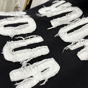 Ventes en gros de survêtements pour hommes en taille plus, sweat-shirt à fermeture éclair et pantalon de survêtement, style vintage, tissu en molleton 100% coton, appliqué brodé - Product Image 3