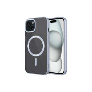 Étui de protection pour téléphone portable en silicone argenté pour iPhone 15 Plus, design mat de la série ATA Setro, compatible avec la recharge sans fil MagSafe - Product Image 1