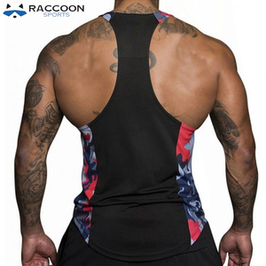 <b>Men's</b> Bodybuilding Fitness <b>Singlets</b> Polyester/Spandex Quick-Dry Breathable High Quality Workout Stringer New Arrival Raccoon - Product Image 6