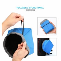 Bol pour chien portable, pliable, moderne et élégant, imperméable, écologique, récipient pour l'eau et la nourriture pour animaux de compagnie, voyage, randonnée, camping