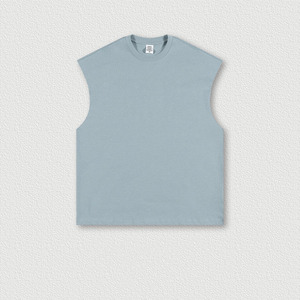 Débardeur sans manches personnalisé pour homme, de qualité, en polyester tricoté, singlet uni, débardeur délavé, vêtements de sport, séchage rapide - Product Image 3